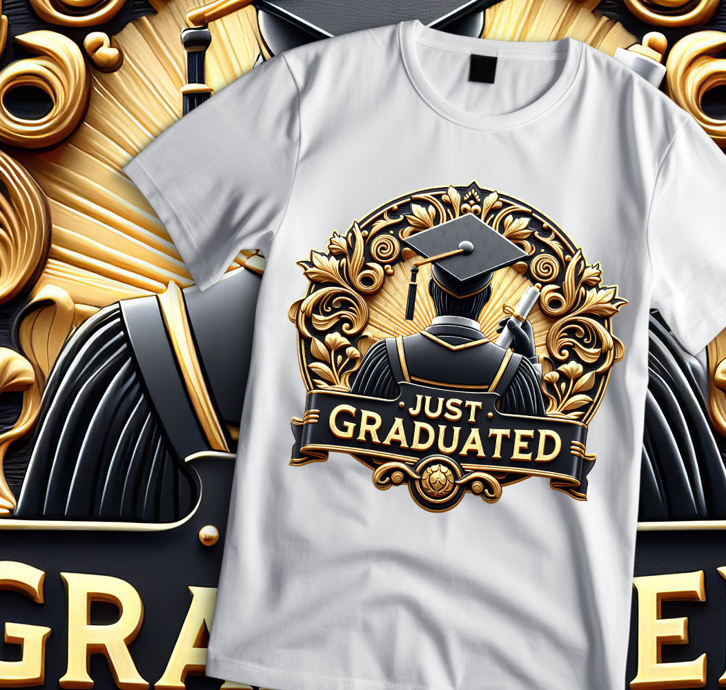 Just Graduated Sublimation/DTF T-shirt Images Bundle