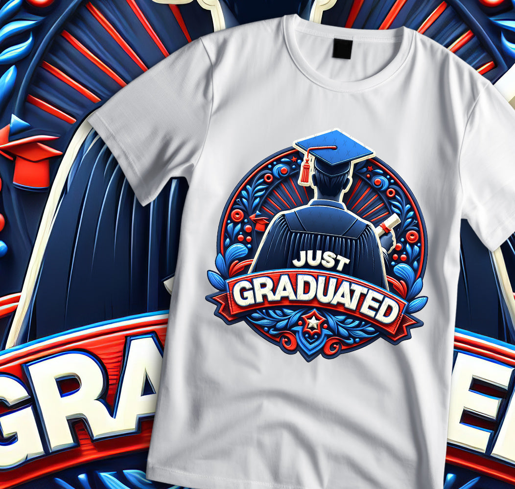 Just Graduated Sublimation/DTF T-shirt Images Bundle