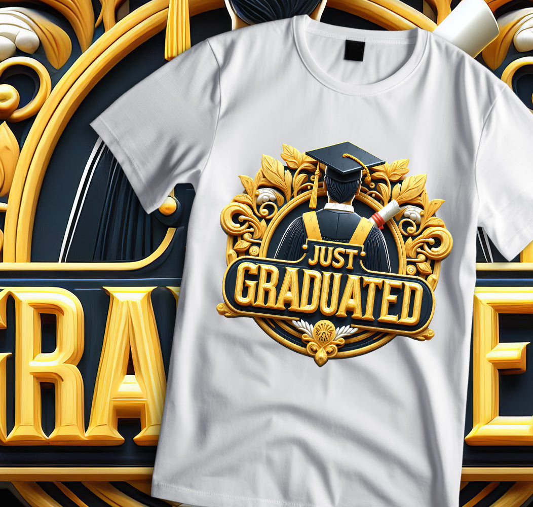 Just Graduated Sublimation/DTF T-shirt Images Bundle