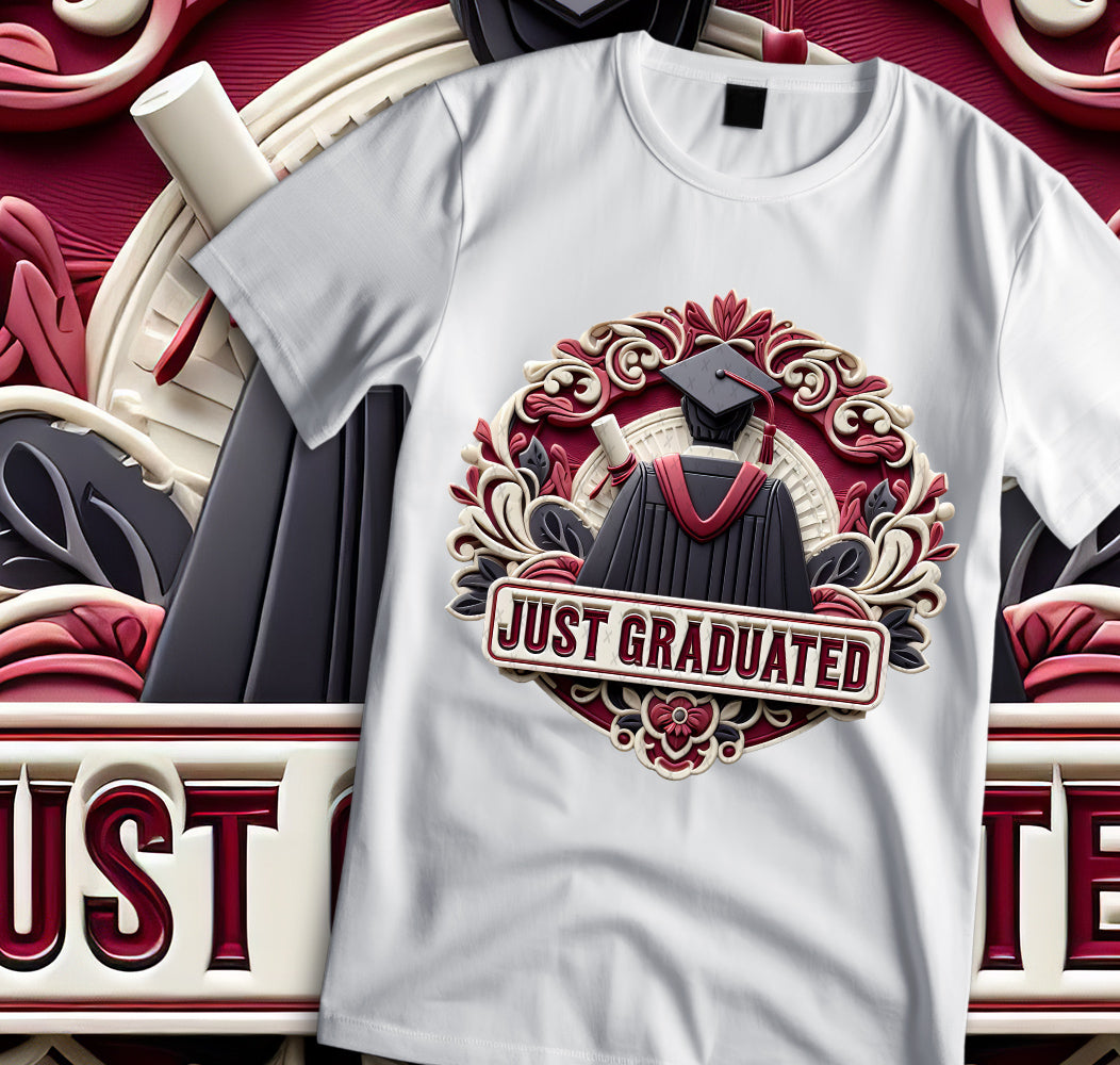 Just Graduated Sublimation/DTF T-shirt Images Bundle