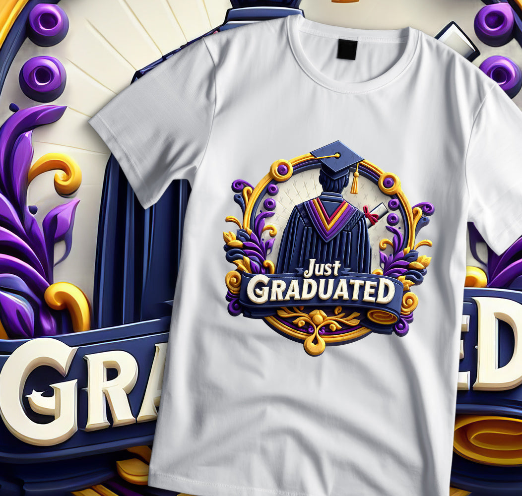 Just Graduated Sublimation/DTF T-shirt Images Bundle