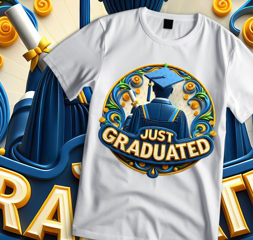 Just Graduated Sublimation/DTF T-shirt Images Bundle