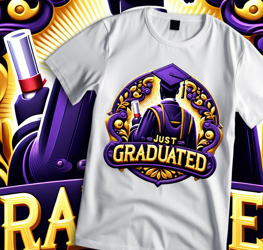 Just Graduated Sublimation/DTF T-shirt Images Bundle