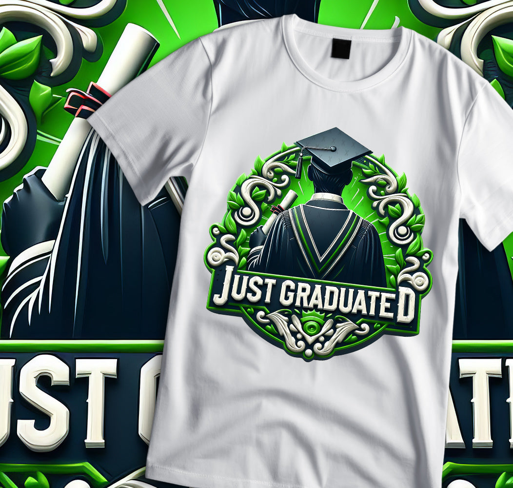 Just Graduated Sublimation/DTF T-shirt Images Bundle