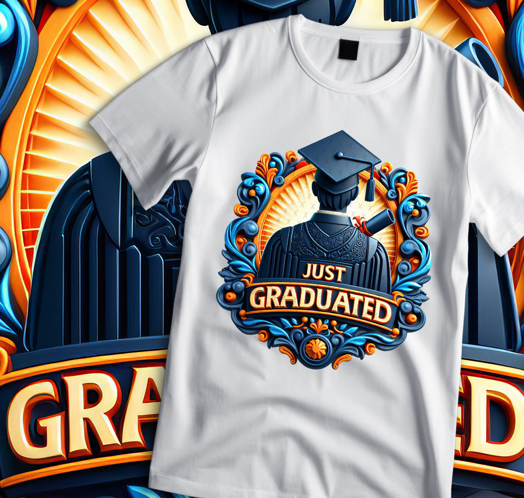 Just Graduated Sublimation/DTF T-shirt Images Bundle