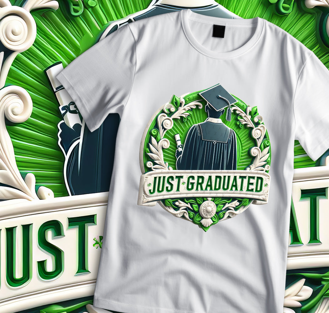 Just Graduated Sublimation/DTF T-shirt Images Bundle