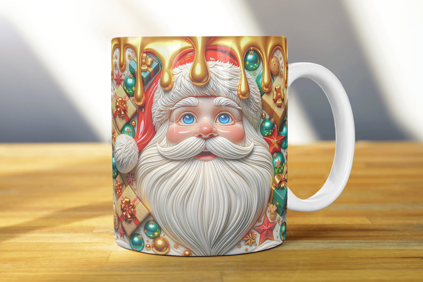 Christmas Claus Sublimation Mug Images Bundle