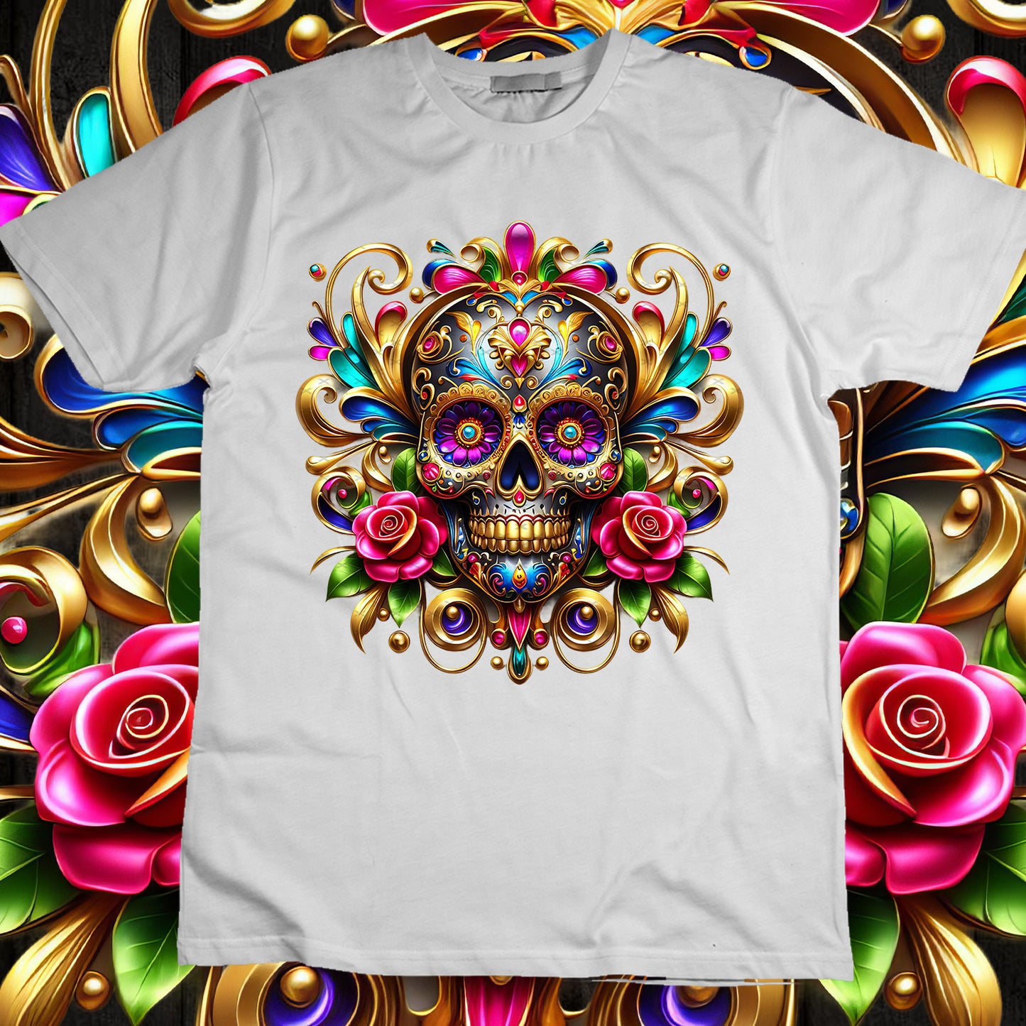 SugarSkull Sublimation T-Shirt Image Bundle