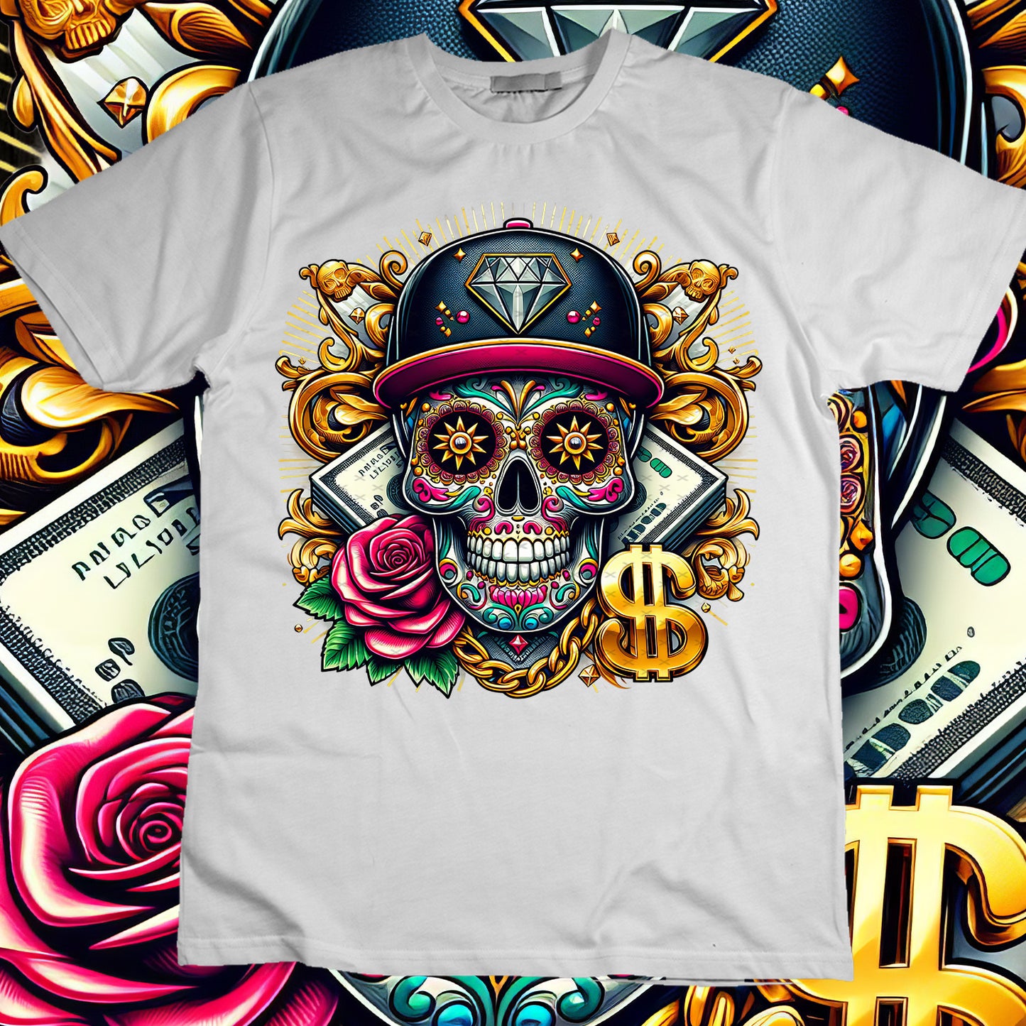 SugarSkull Sublimation T-Shirt Image Bundle