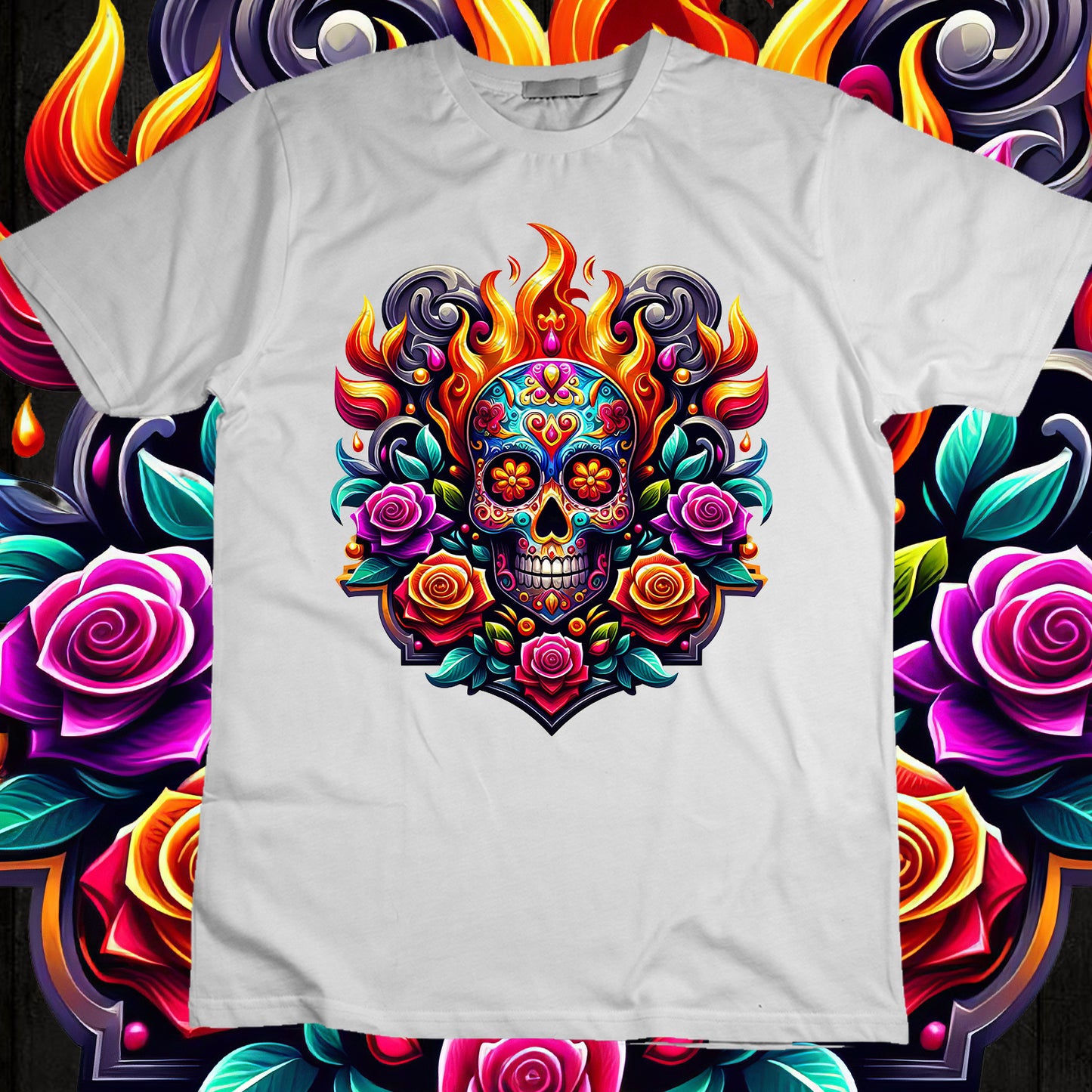 SugarSkull Sublimation T-Shirt Image Bundle