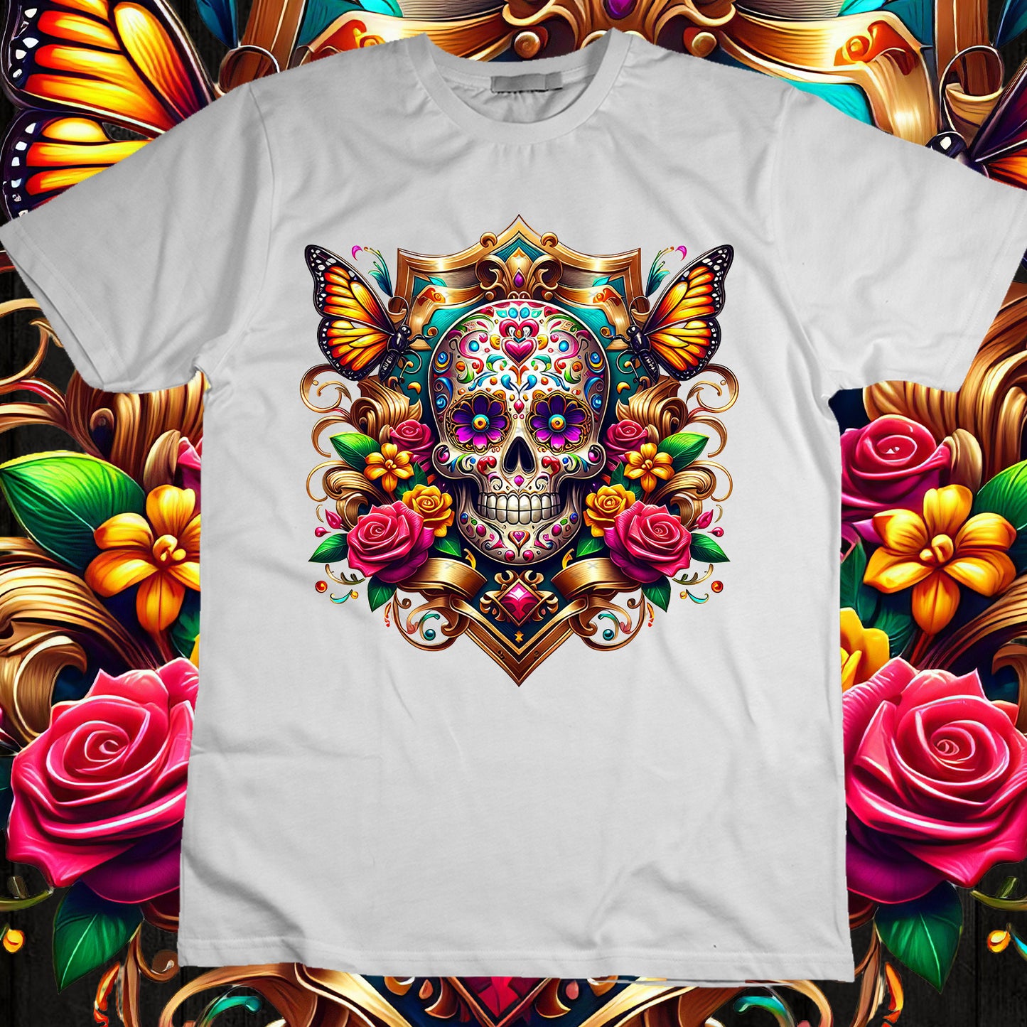 SugarSkull Sublimation T-Shirt Image Bundle