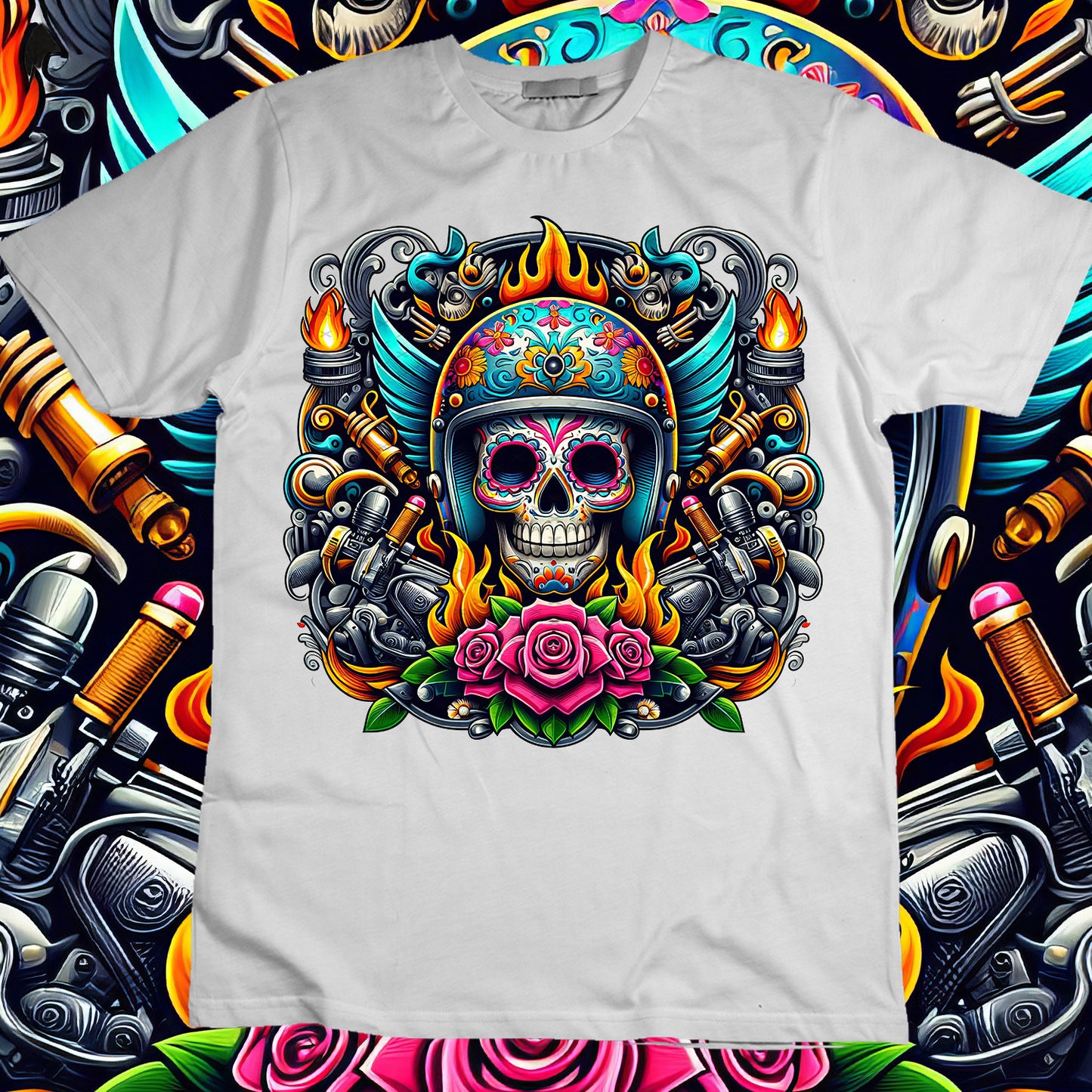 SugarSkull Sublimation T-Shirt Image Bundle