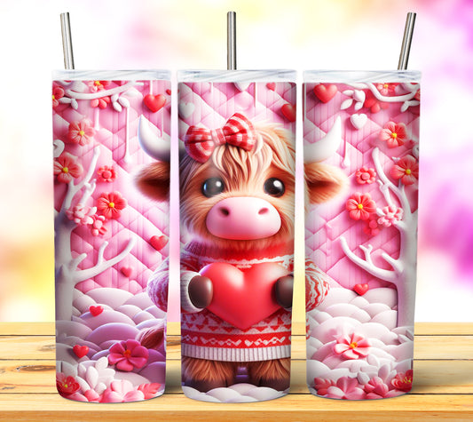 Cute Valentine Animals Sublimation 20oz Tumbler Images Bundle