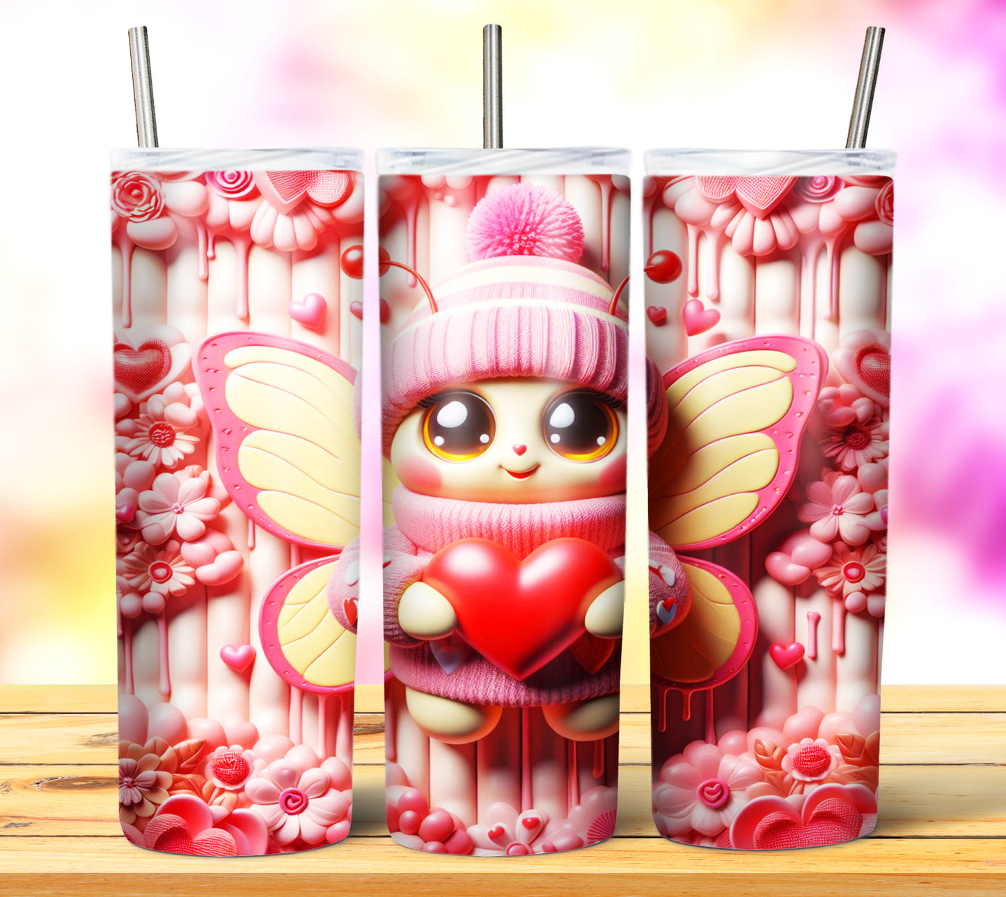 Cute Valentine Animals Sublimation 20oz Tumbler Images Bundle