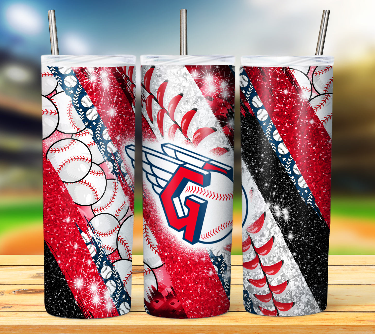 Baseball 20oz Sublimation Tumbler Image