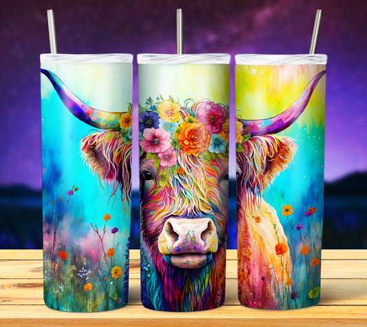 Highland Cow 20oz Sublimation Tumbler Image