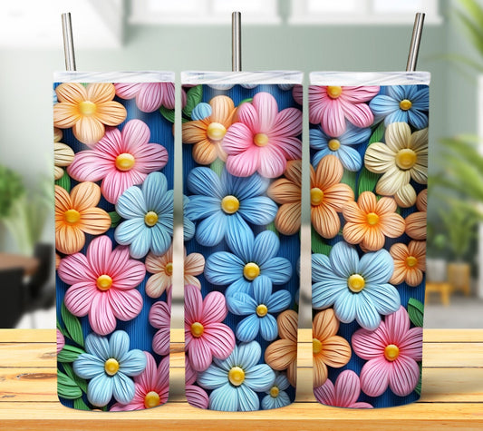 3D Flower 20oz Sublimation Tumbler Image