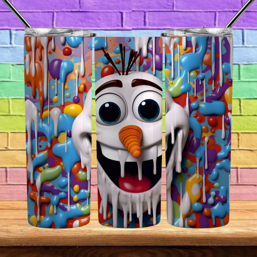 Paintdrip Colorful Cartoon 20oz Sublimation Tumbler Image