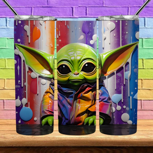 Paintdrip Colorful Cartoon 20oz Sublimation Tumbler Image