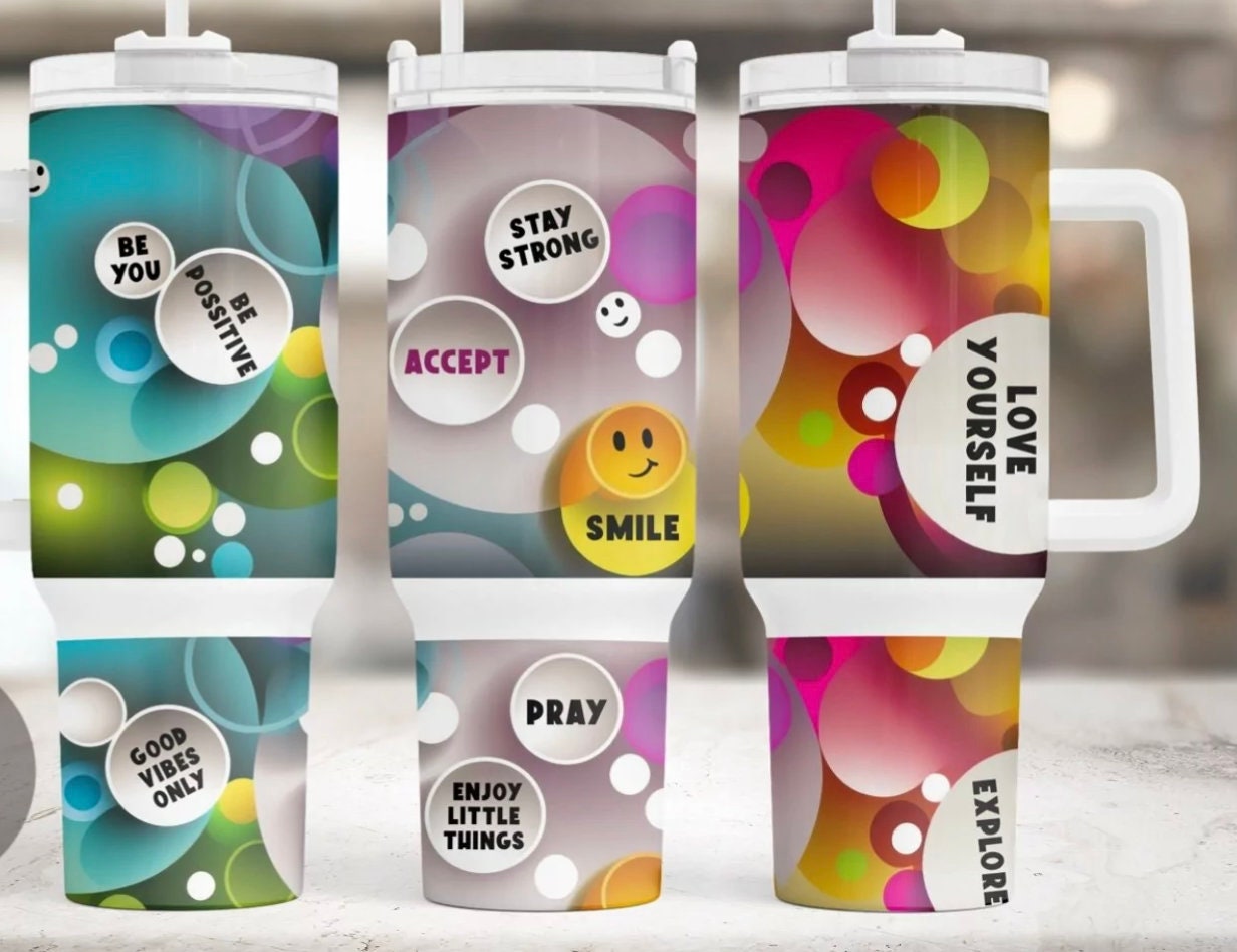 Affirmation Tumbler 40oz Sublimation Image