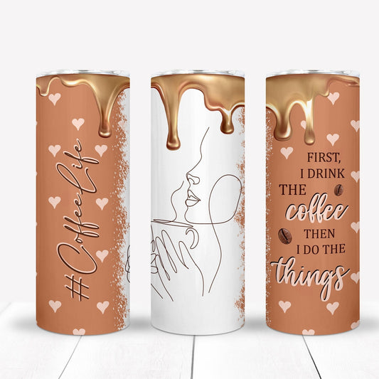 Coffee Life 20oz Sublimation Tumbler Image