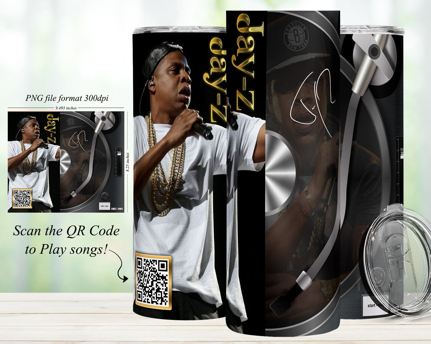 QR Code Music 20oz Sublimation Tumbler Image