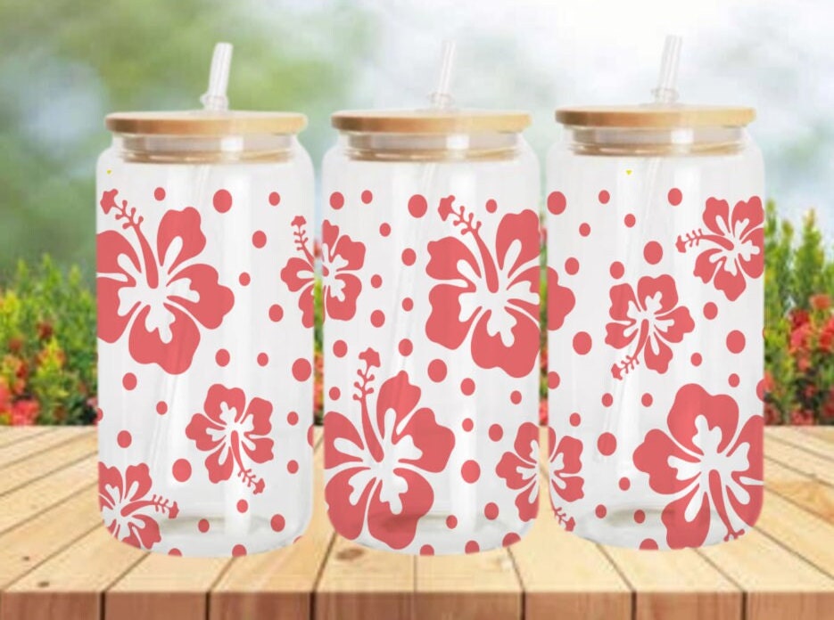 Flowers Libbey Glass 16oz Sublimation Tumbler Image