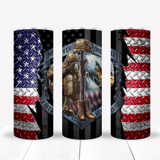 Freedom Flag 20oz Sublimation Tumbler Image