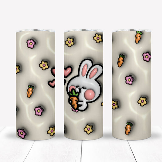 Inflate/Puff Cute Bunny 20oz Sublimation Tumbler Image