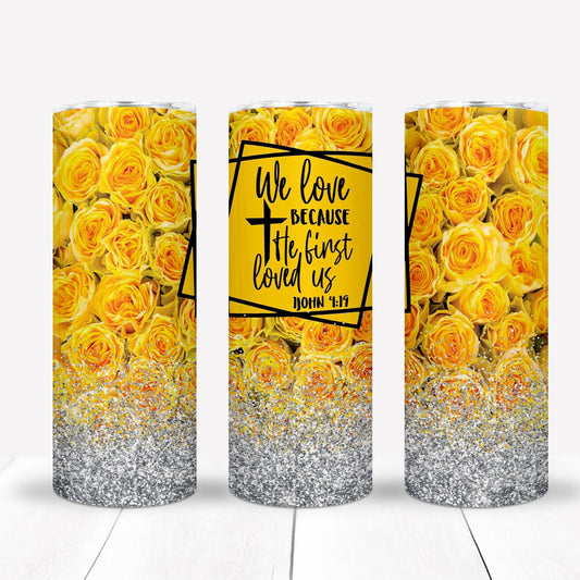 We Love John 4:19 20oz Sublimation Tumbler Image