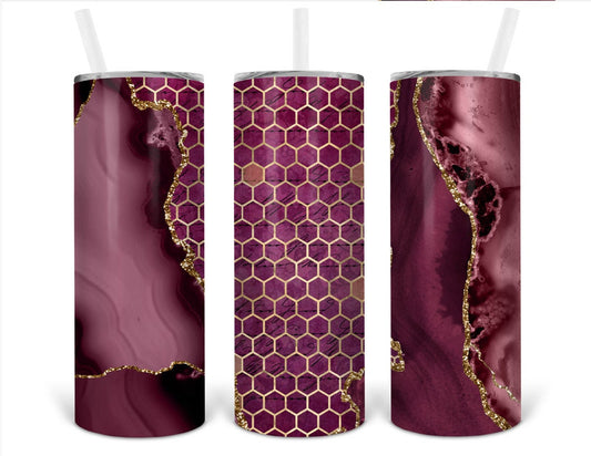 Ruby HoneyComb 20oz Sublimation Tumbler Image