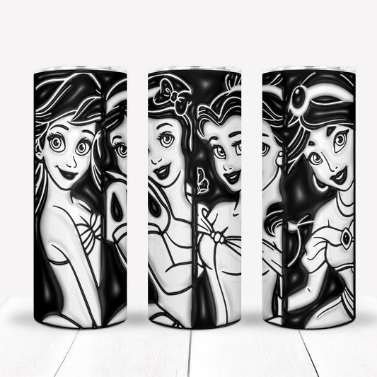 3D Inflate Sublimation 20oz Tumbler Image Puff Princess