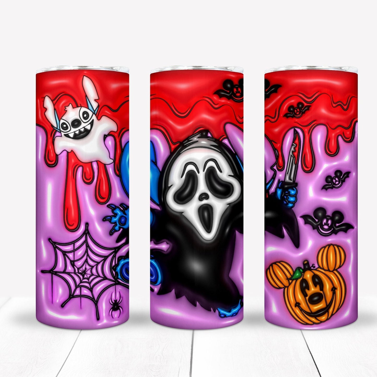 Halloween 3D Inflate Sublimation 20oz Tumbler Image Puff