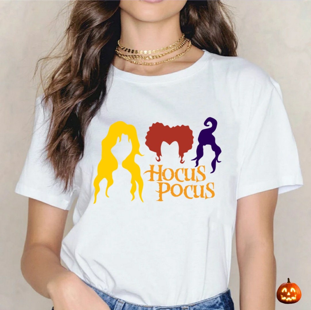 Adult Halloween T-shirt Image DTF, Sublimation Hocus Pocus