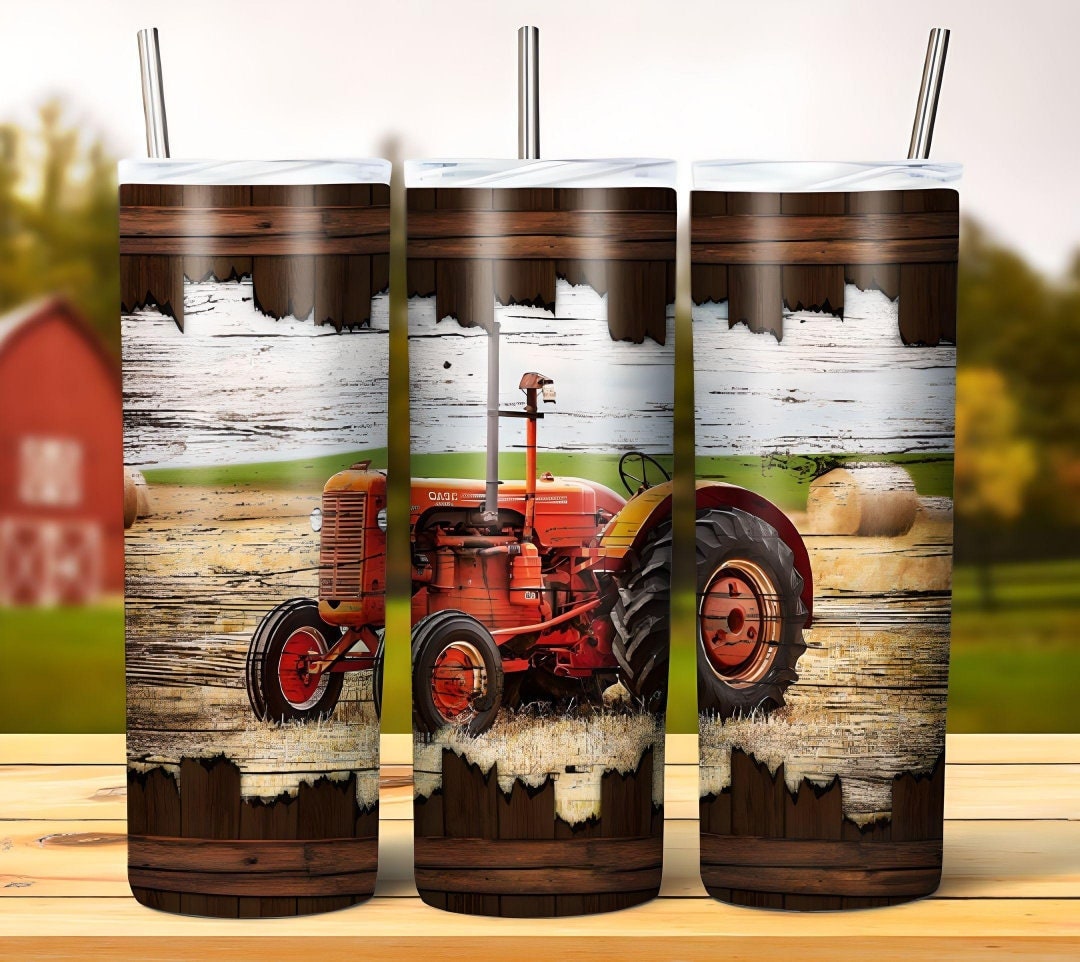 Red Tractor Sublimation 20oz Tumbler Image