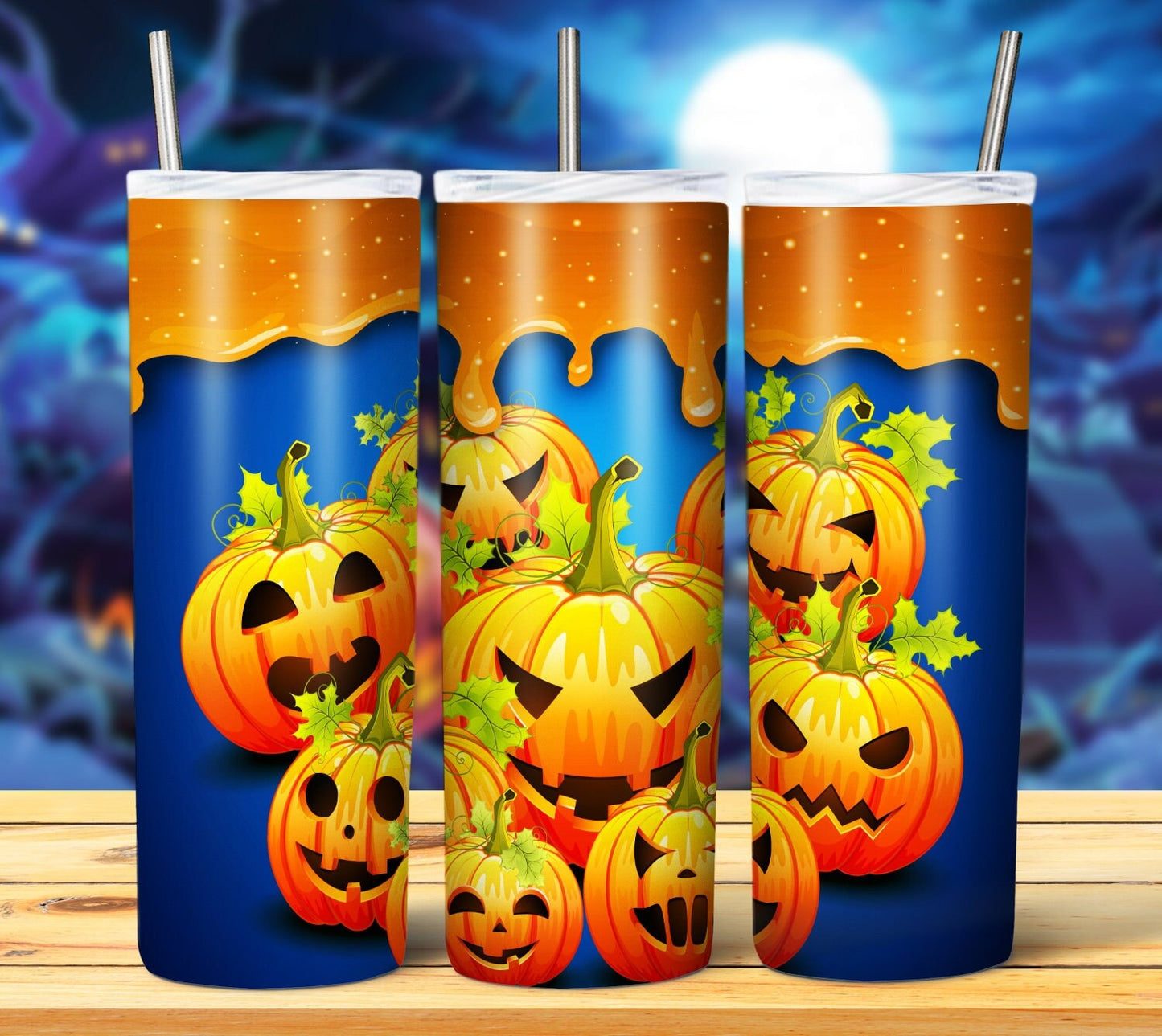 Halloween Drip Sublimation 20oz Tumbler Image