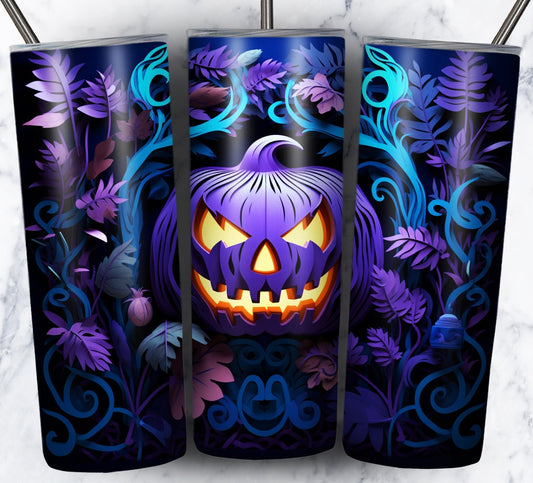 3D Paper Halloween Sublimation 20oz Tumbler Image