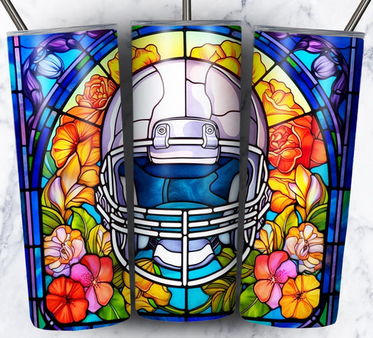 Stained Glass Football Sublimation 20oz Tumbler Image