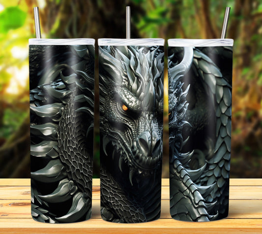 3D Dragon 20oz Sublimation Tumbler Image