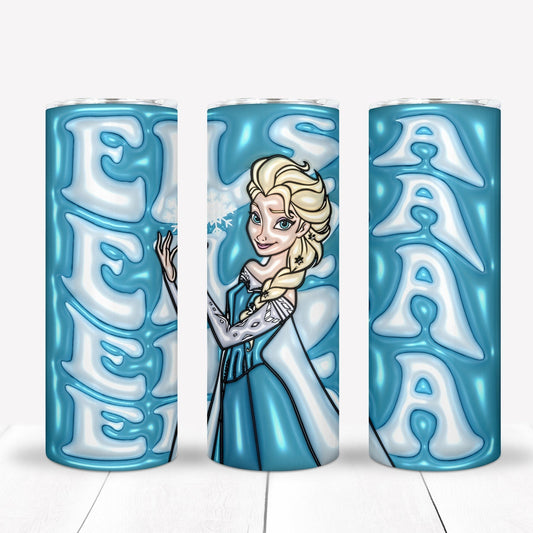 3D Inflate Sublimation 20oz Tumbler Image Puff Princess