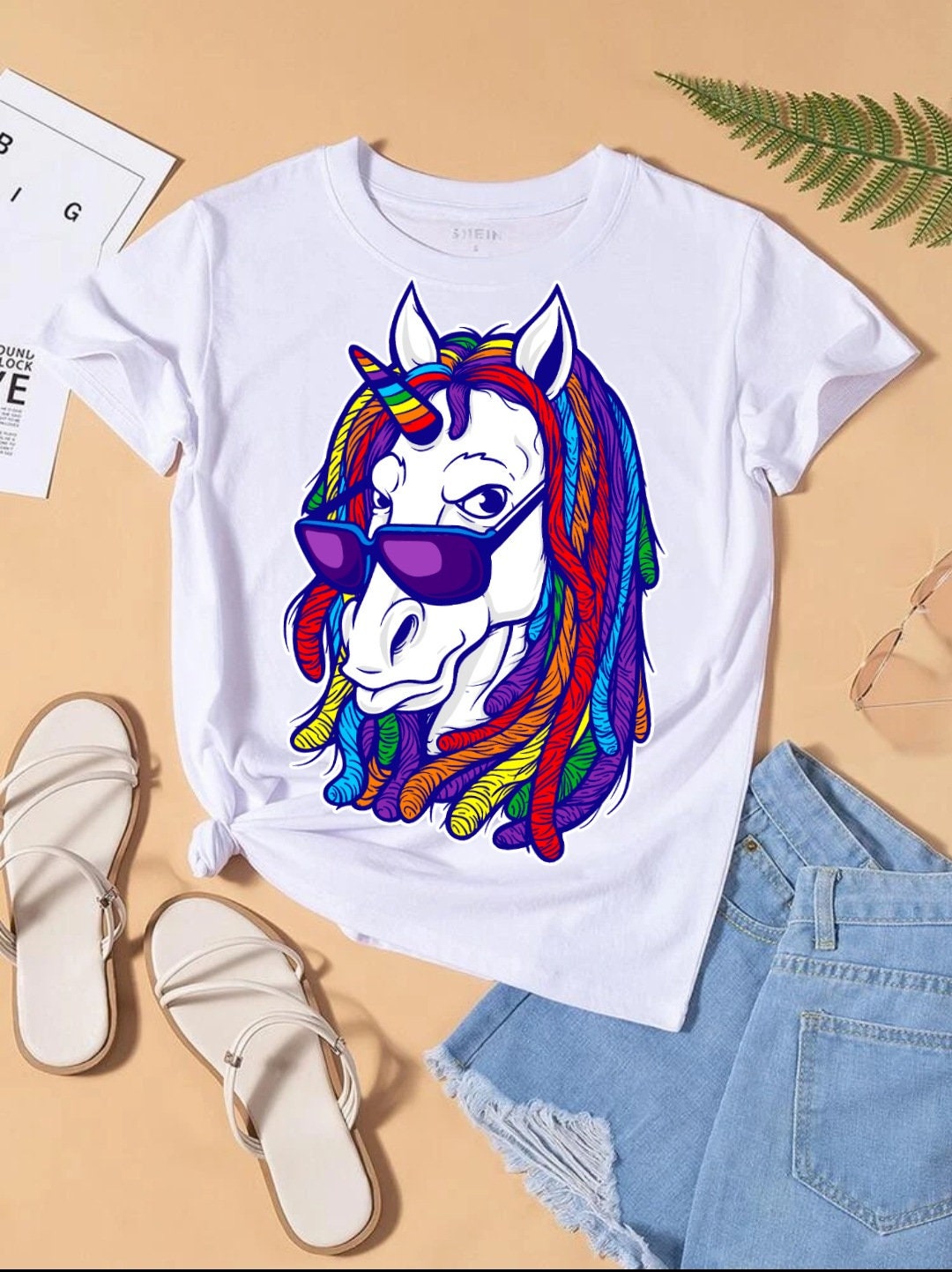 Unicorn Dreads T-shirt Image DTF/Sublimation