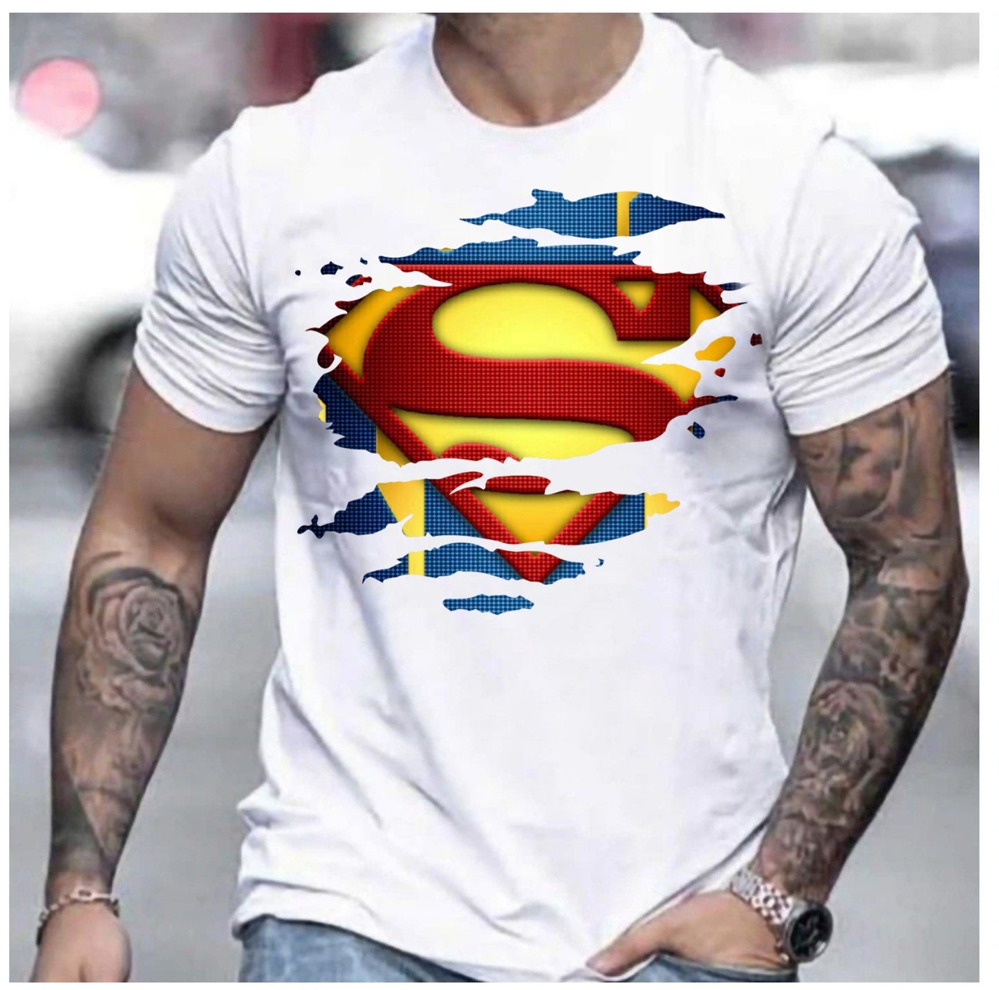 Superhero Rip T-shirt Image DTF/Sublimation