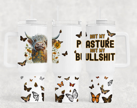 Pasture Cow Sublimation 40oz Tumbler Image