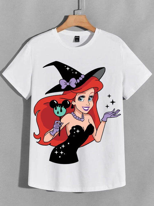 Ariel Witch Halloween T-shirt Image DTF, Sublimation