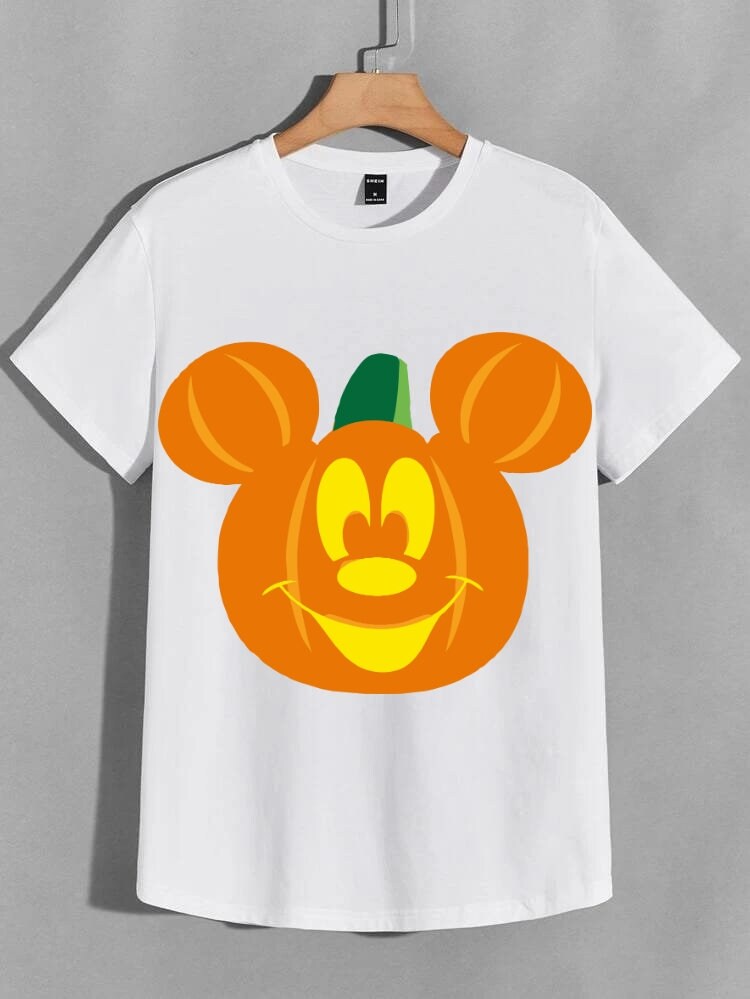 Mouse Pumpkin Halloween T-shirt Image DTF/Sublimation