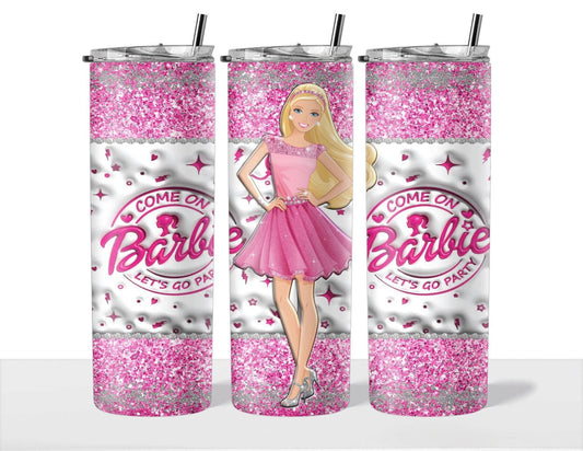 3D Inflate Sublimation 20oz Tumbler Image Puff Barbie