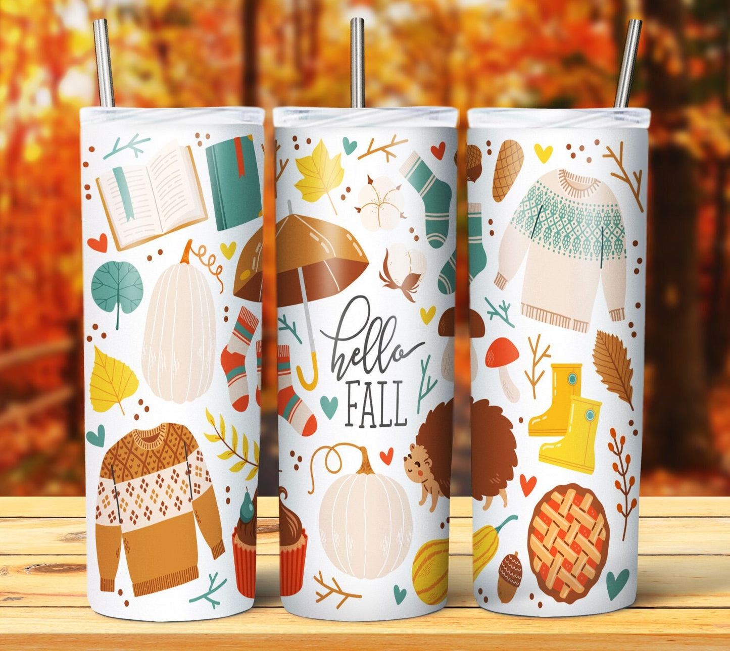 Autumn/Fall Sublimation 20oz Tumbler Image