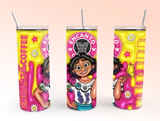 3D Inflate Sublimation 20oz Tumbler Image Puff