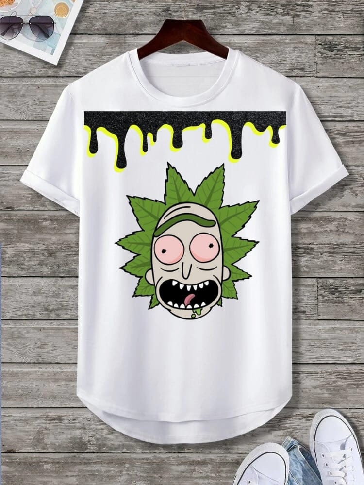 Stoned Cartoon T-shirt Image DTF/Sublimation