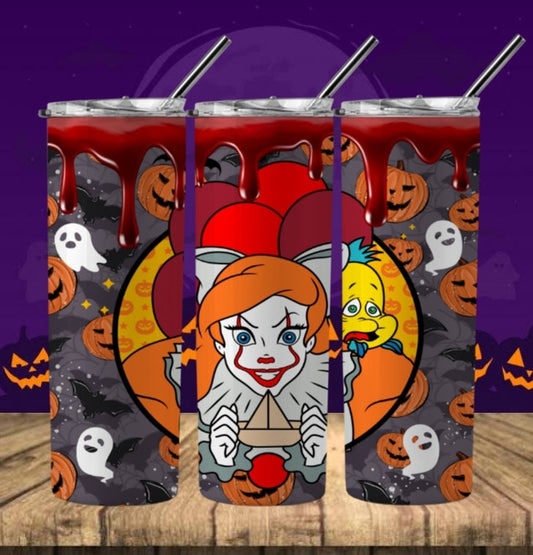 Cartoon Halloween 20oz Sublimation 20oz Tumbler Image It LittleMermaid